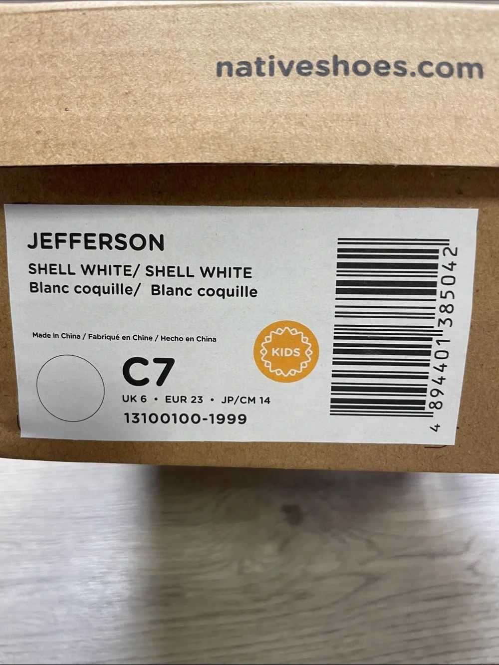 Native Shoes Kids White Slip-On Water Shoes #376